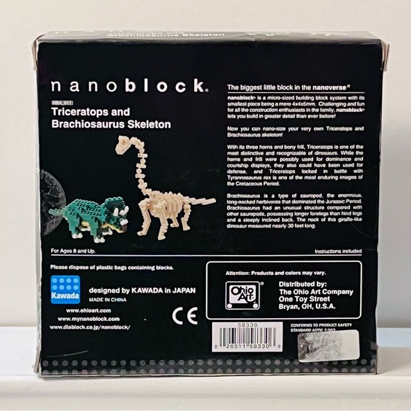 NEW Nanoblock Triceratops & Brachiosaurus - Picture 3 of 5